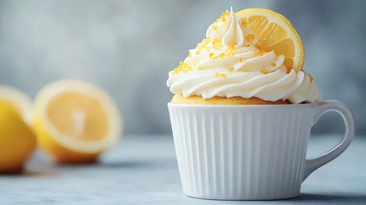Italian lemon ricotta mug cakes