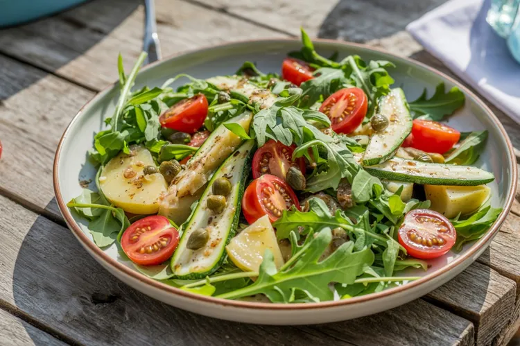 Potato salad with rocket and capers