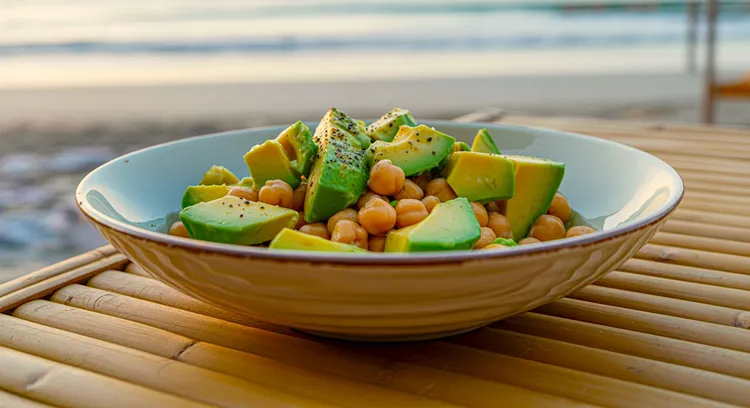 Avocado and chickpea salad
