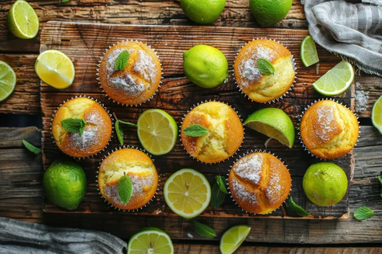 Lime and banana cakes
