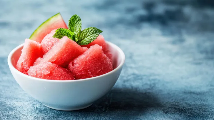 Watermelon and coconut sorbet