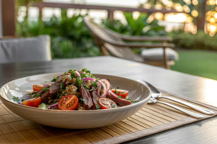 Beef and quinoa salad