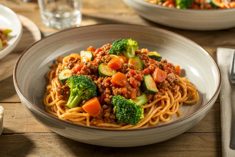 Beef and vegetable bolognaise