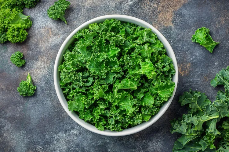 Salty boiled kale