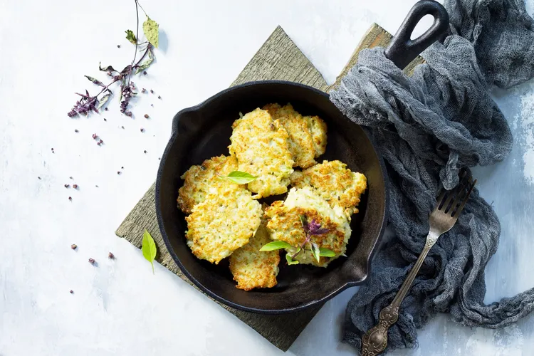 Cauliflower and fetta fritters