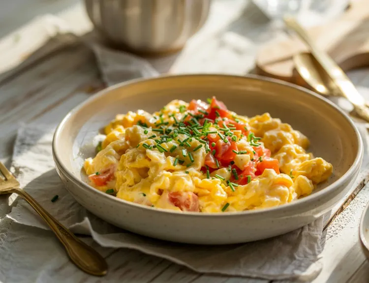 Creamy scrambled eggs