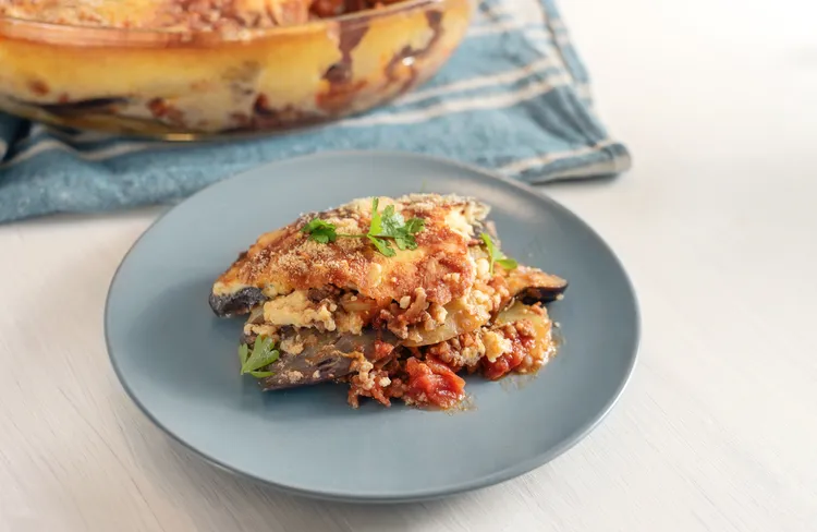 Eggplant and goat cheese lasagna