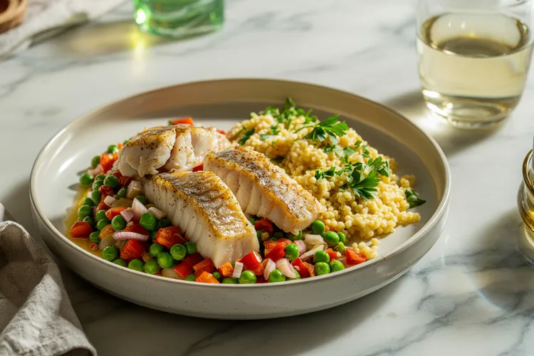 Spiced fish with couscous