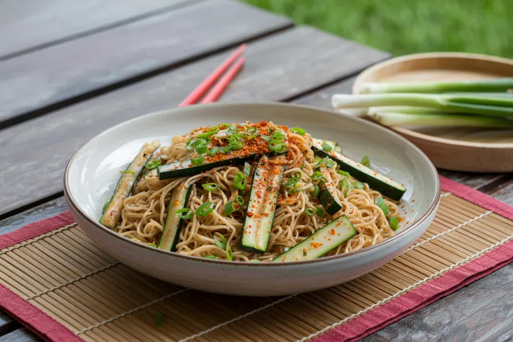 Zucchini noodle stir-fry
