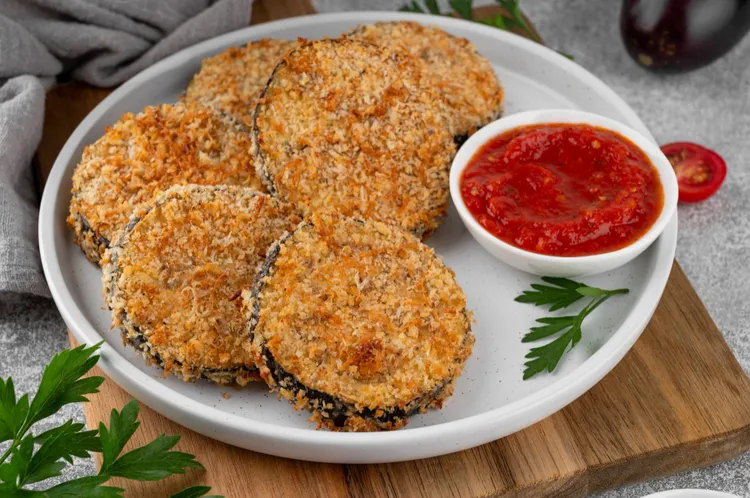 Air fryer eggplant chips