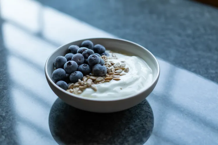 Protein-packed blueberry yogurt bowl