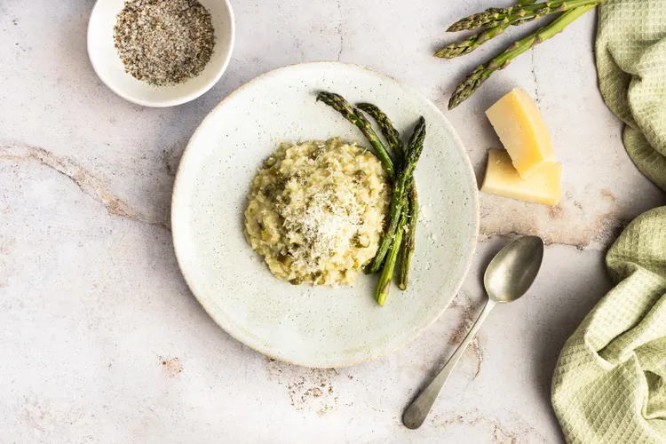 Asparagus, basil & lemon risotto