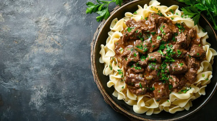 Beef stroganoff