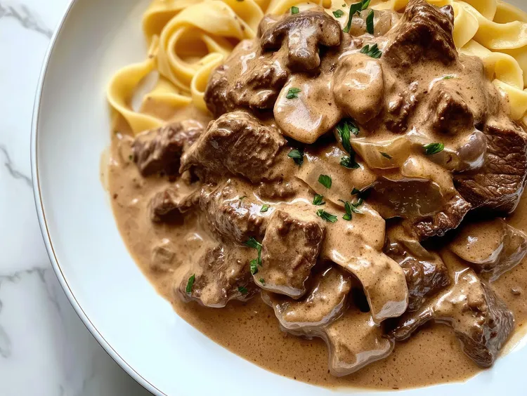 Beef stroganoff