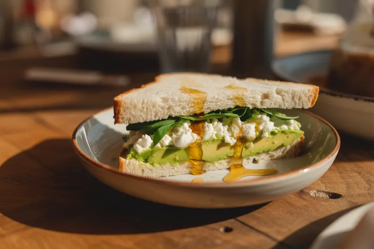 Honey avocado sandwich