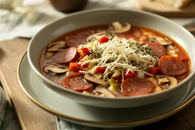 Pepperoni soup