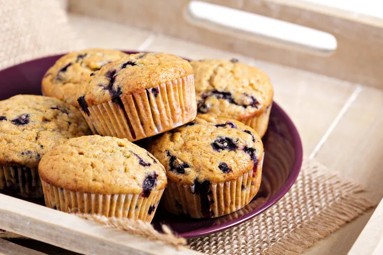 Raspberry & blueberry muffins