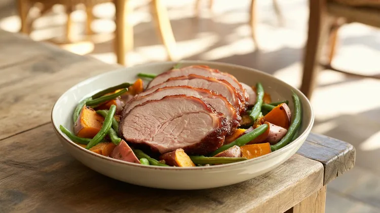 Rosemary & garlic roasted pork