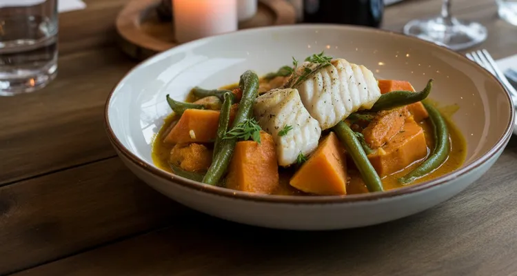 Yellow fish curry