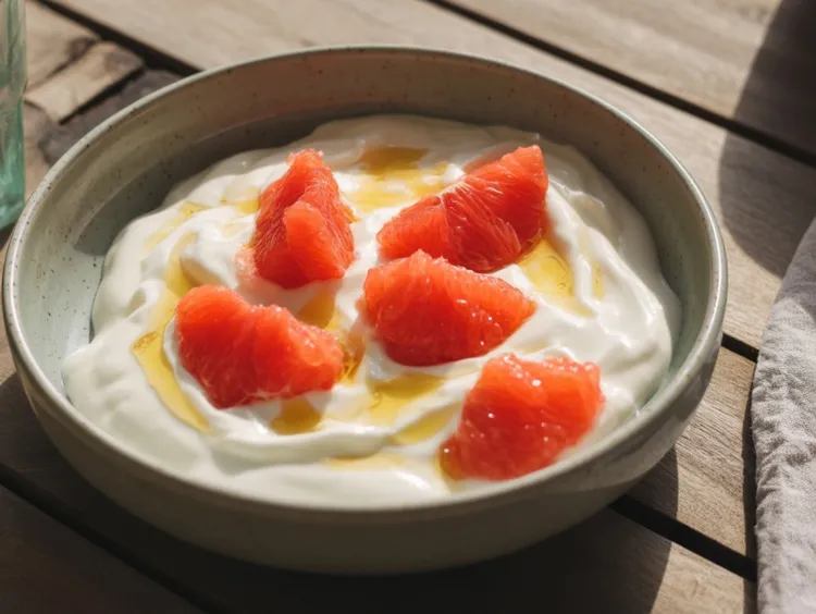 Honeyed grapefruit yogurt bowl