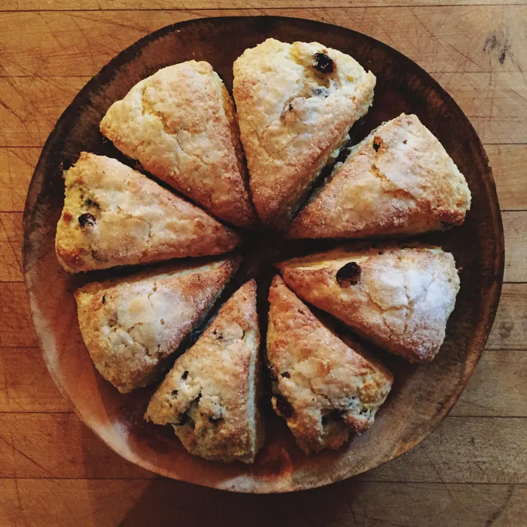 Raspberry and almond scones