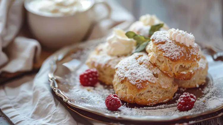 Raspberry and white chocolate scones