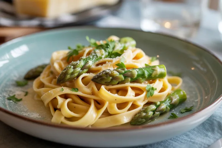 Asparagus tagliatelle