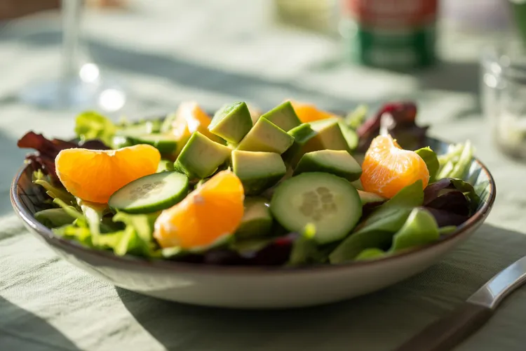 Avocado salad with orange vinaigrette
