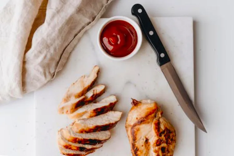 Bbq chicken breasts with garlic butter sauce