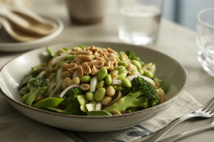 Broccoli salad with edamame
