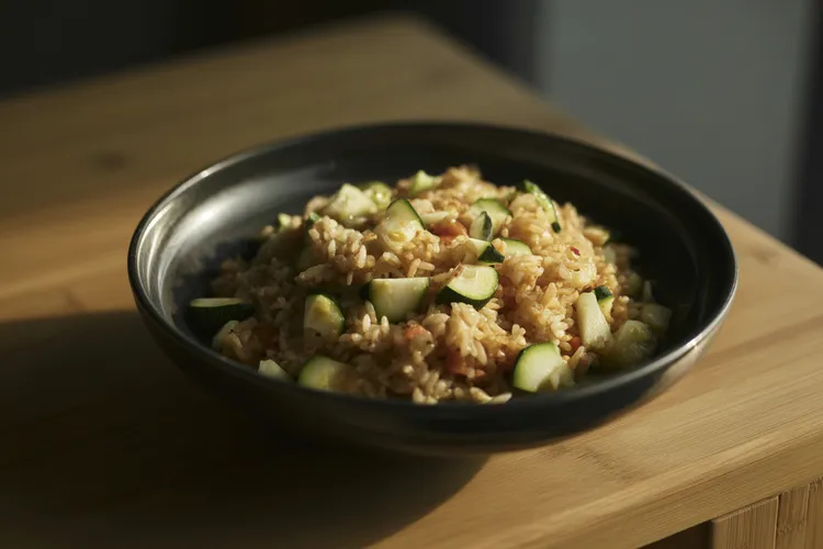 Garlic zucchini rice