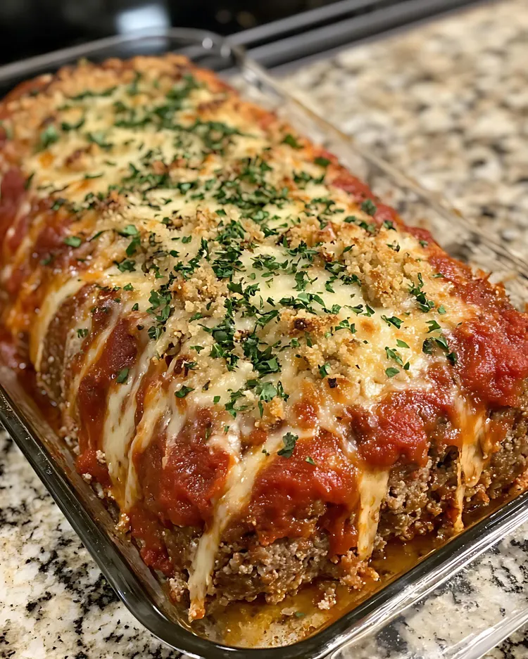Cheesy italian meatloaf