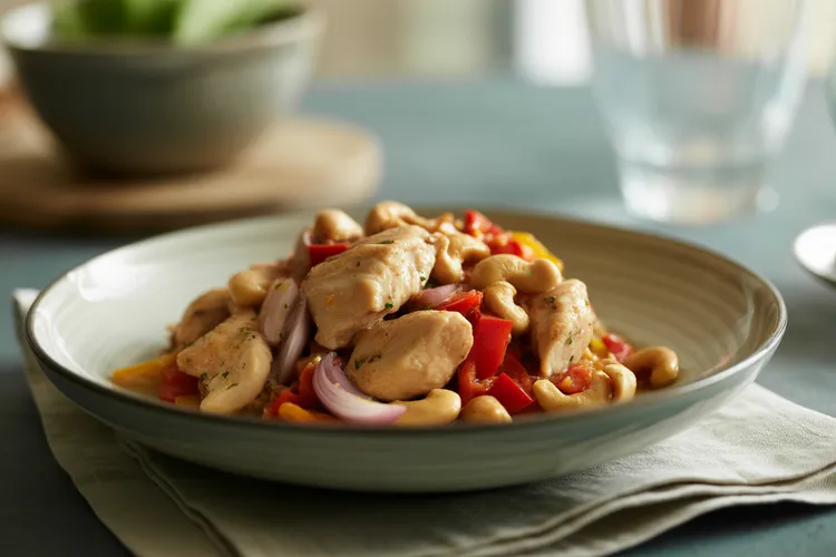 Chicken and cashew stir-fry