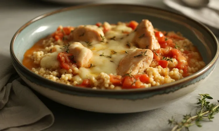 Chicken with couscous 'risotto'
