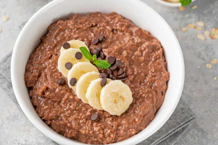 Chocolate oats protein power bowl