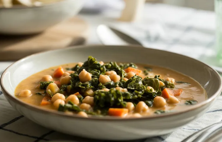 Cashew kale & chickpea stew