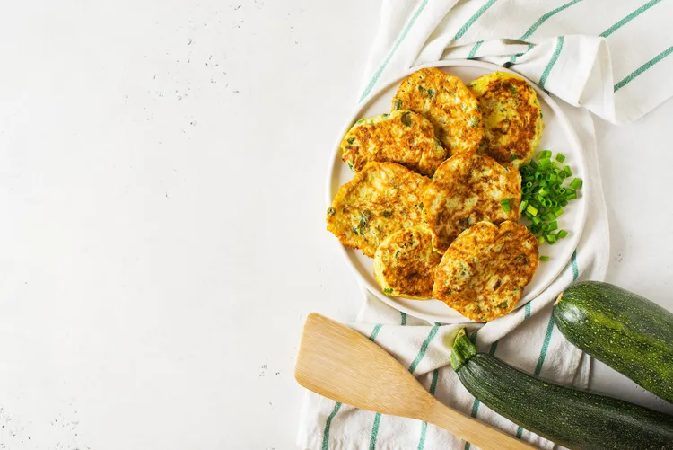 Feta and zucchini fritters