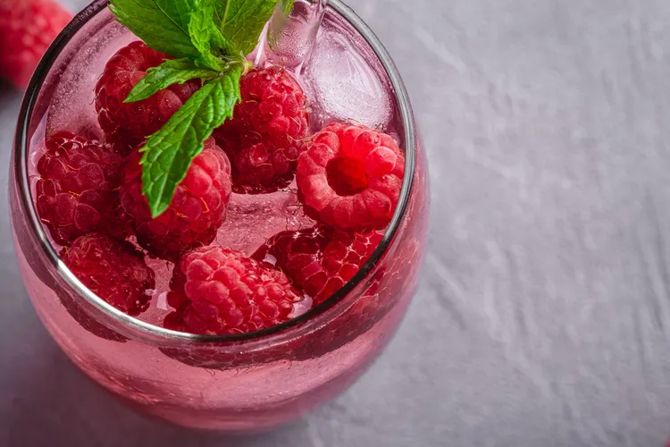 Fresh raspberry lemonade