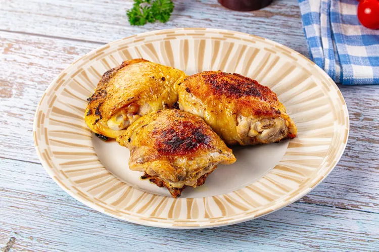 Grilled chicken thighs