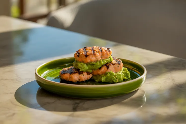 Grilled salmon patties