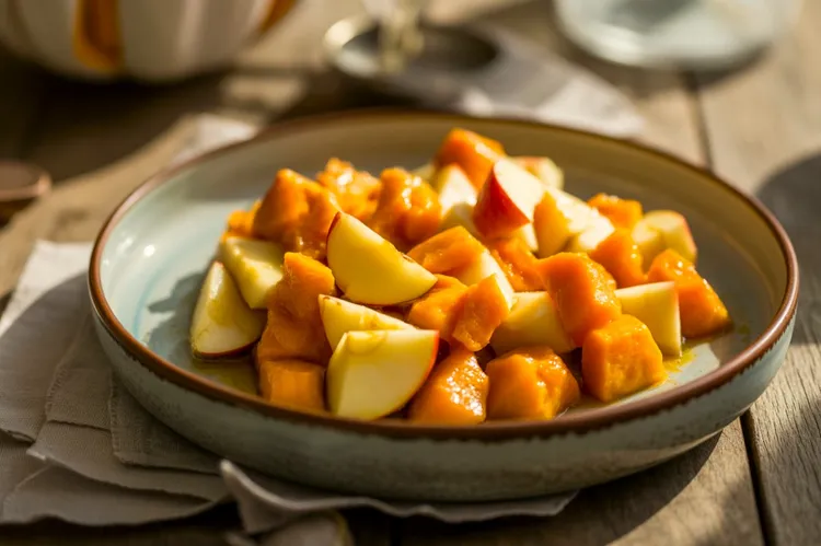Maple syrup roasted pumpkin & apples
