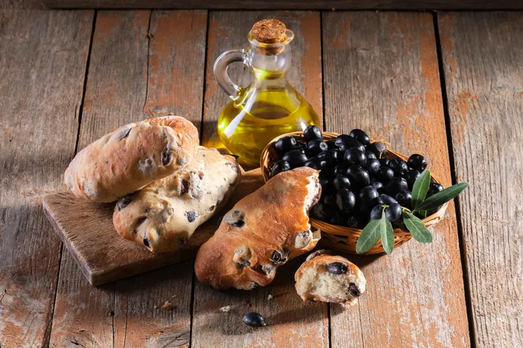 Olive and parmesan bread