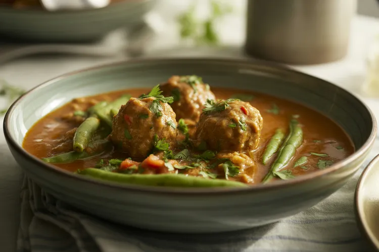 One pot slow-cooked lamb meatballs