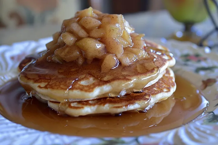 Pikelets with easy apple compote