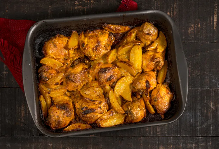 Portuguese-style roast chicken pieces