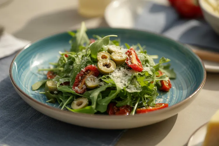 Rocket, tomato and parmesan salad