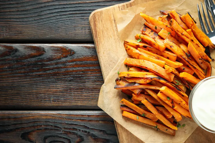 Sea salt and rosemary sweet potato fries
