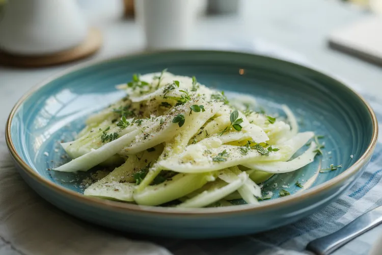 Fennel salad with parmesan, lemon and herbs