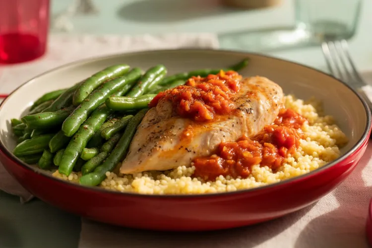 Spiced moroccan chicken with lemon couscous