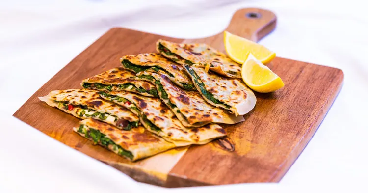 Chicken spinach quesadillas